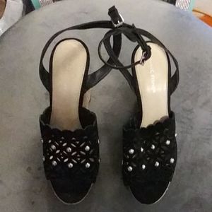 Marc Fisher leather platform wedge sandal